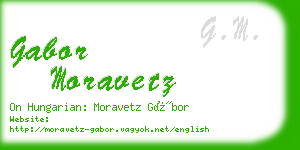 gabor moravetz business card